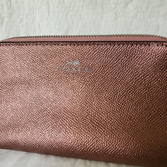 Coach Metallic Copper Cosmetic Case - Picture 2 of 6